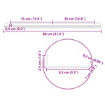 Vegghylle Med Hylle Veggmontert 2 Pcs Hvit 80 X 9 X 2,5 Cm