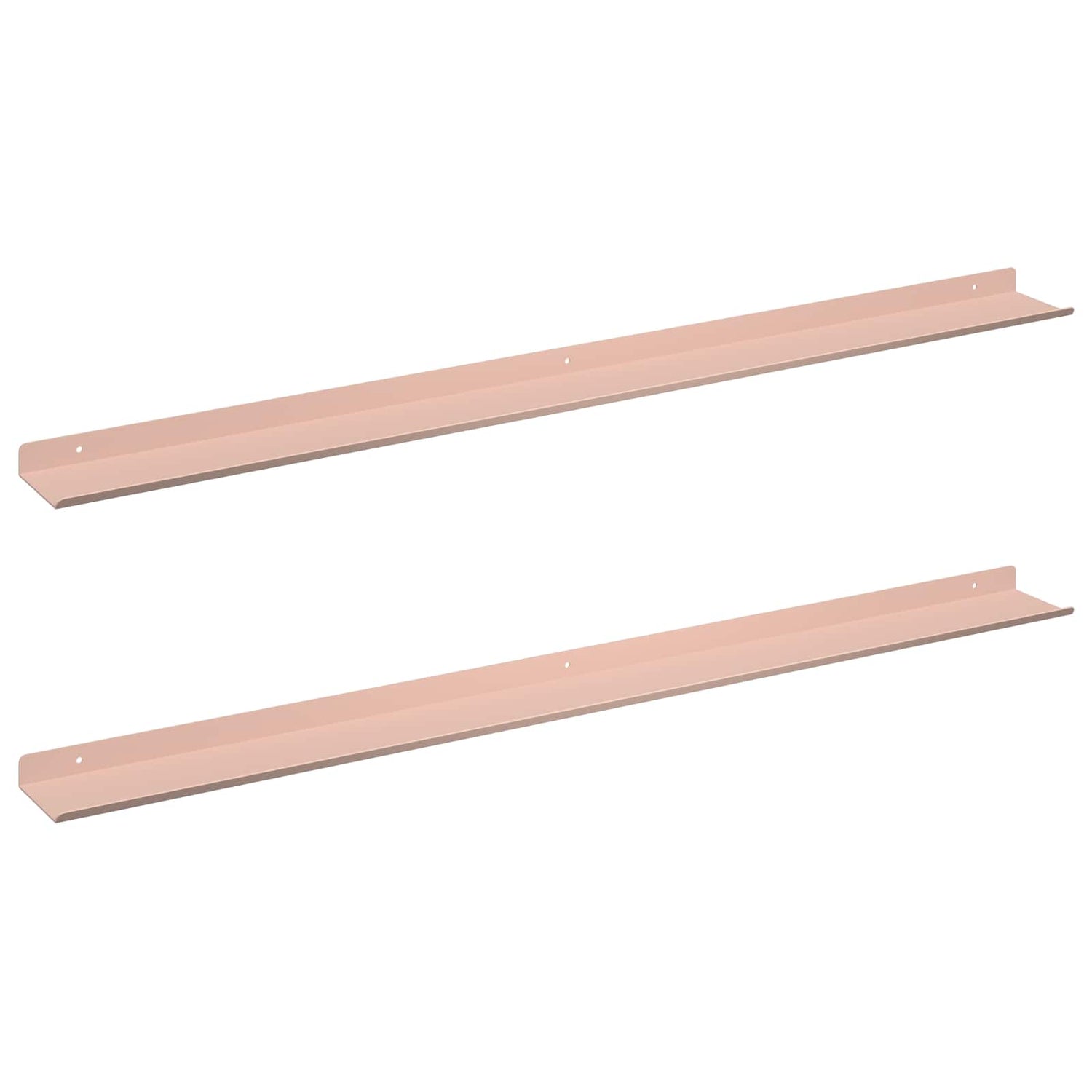 Vegghylle Med Hylle Veggmontert 2 Pcs Rosa 100 X 9 X 2,5 Cm