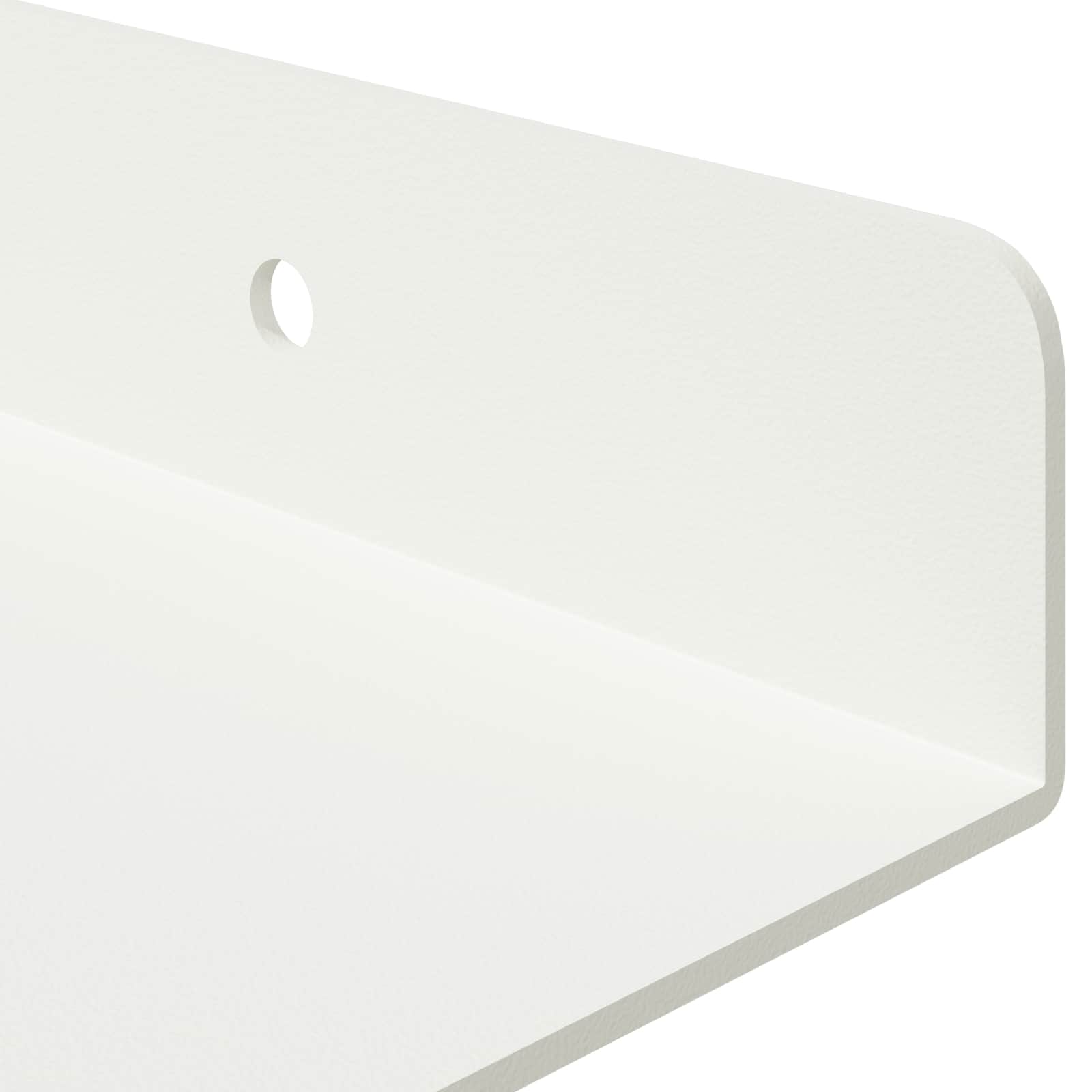 Vegghylle Med Hylle Veggmontert 4 Pcs Hvit 30 X 18 X 2,5 Cm