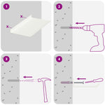 Vegghylle Med Hylle Veggmontert 4 Pcs Hvit 30 X 18 X 2,5 Cm