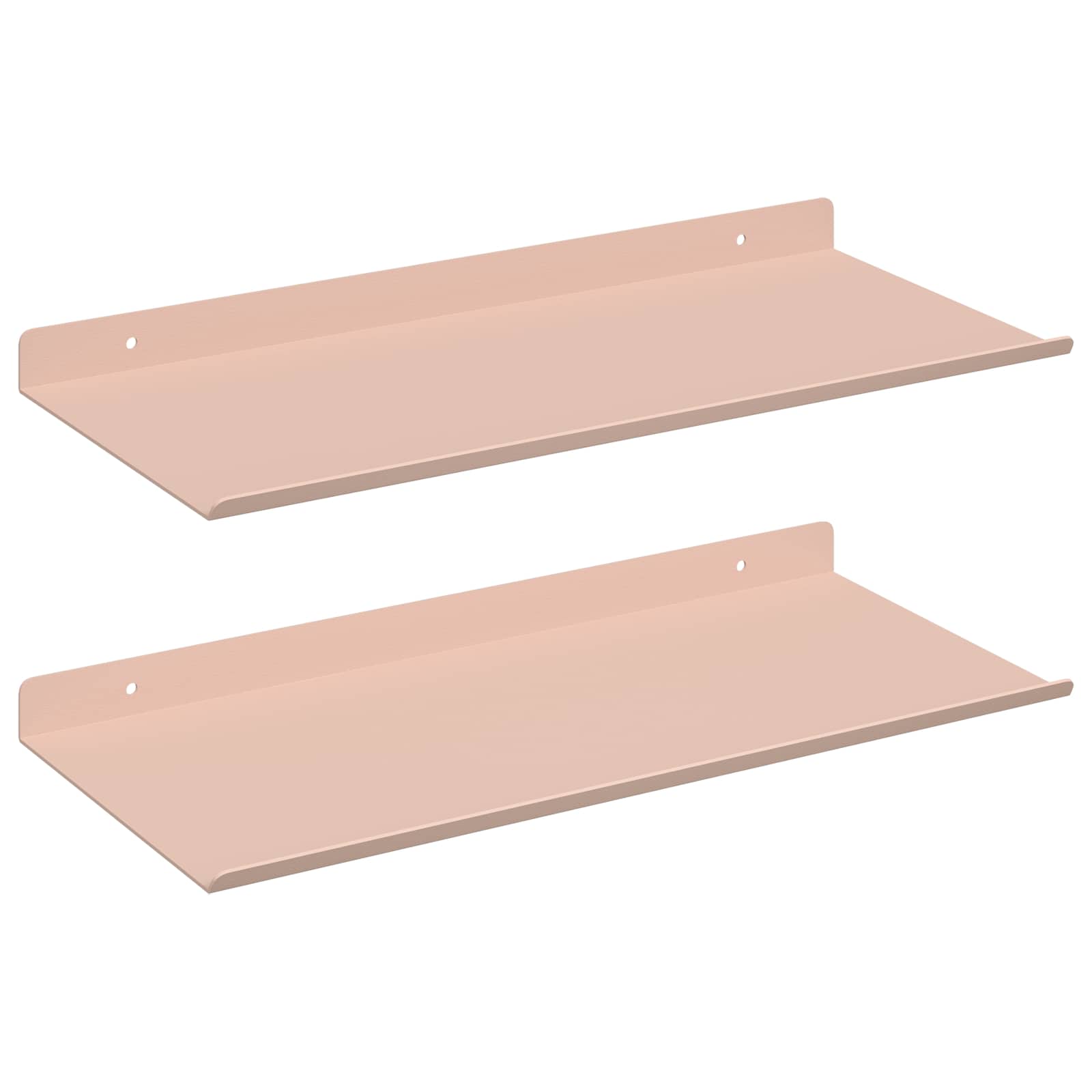 Vegghylle Med Hylle Veggmontert 2 Pcs Rosa 40 X 18 X 2,5 Cm