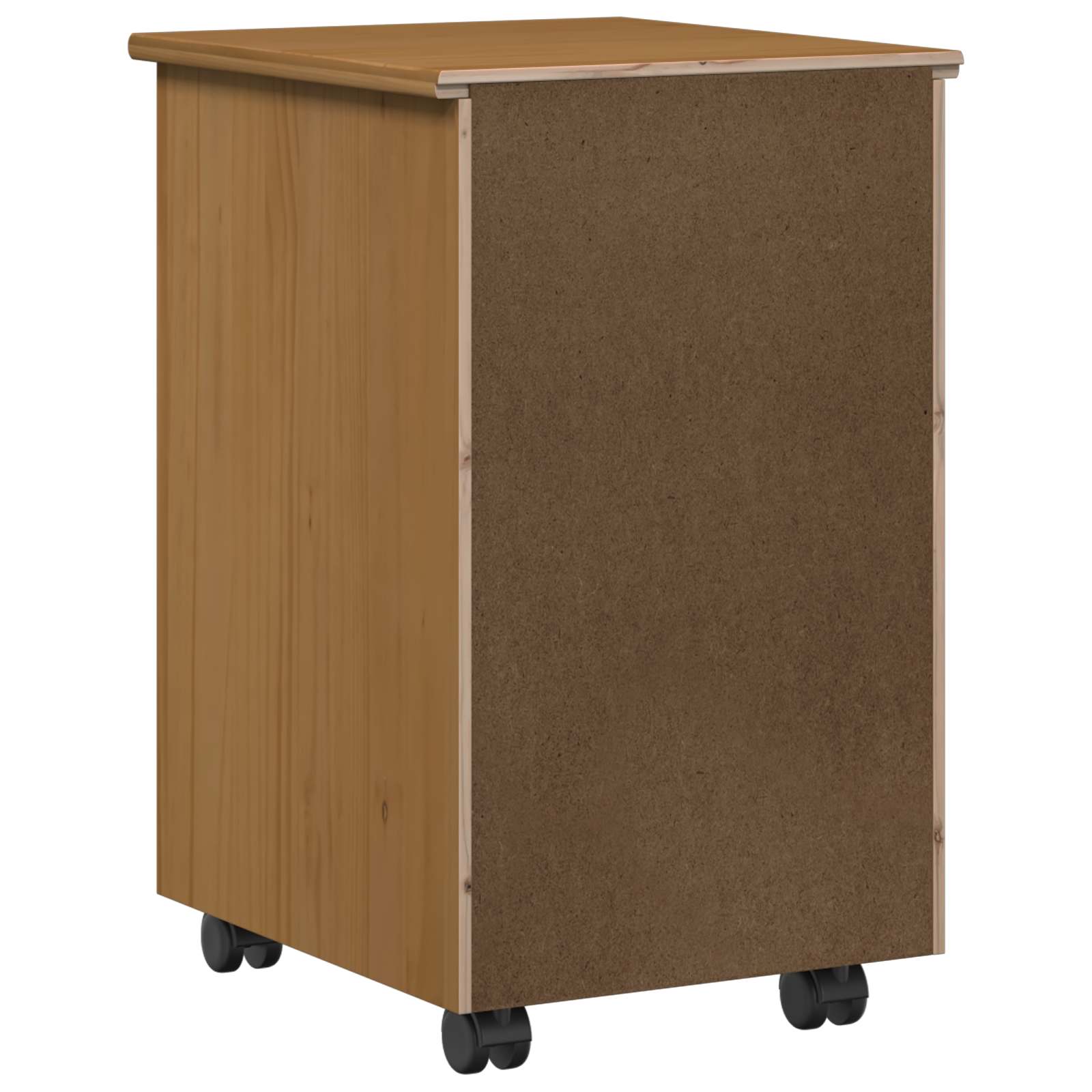 Rullende Skap Moss Honningbrun 34 X 39 X 56 Cm Massiv Furu