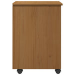 Rullende Skap Moss Honningbrun 34 X 39 X 56 Cm Massiv Furu