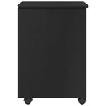 Rullende Skap Med Hjul Svart 34 X 39 X 56 Cm Massiv Furu