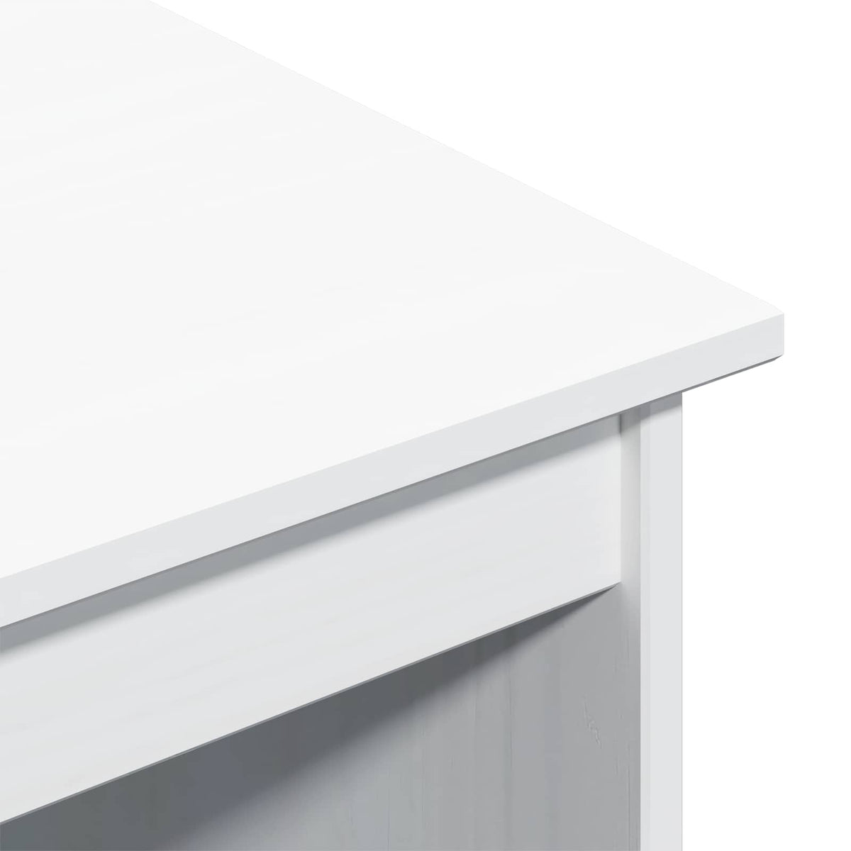 Skrivebord Hvit 112 X 50 X 75 Cm Massiv Furu