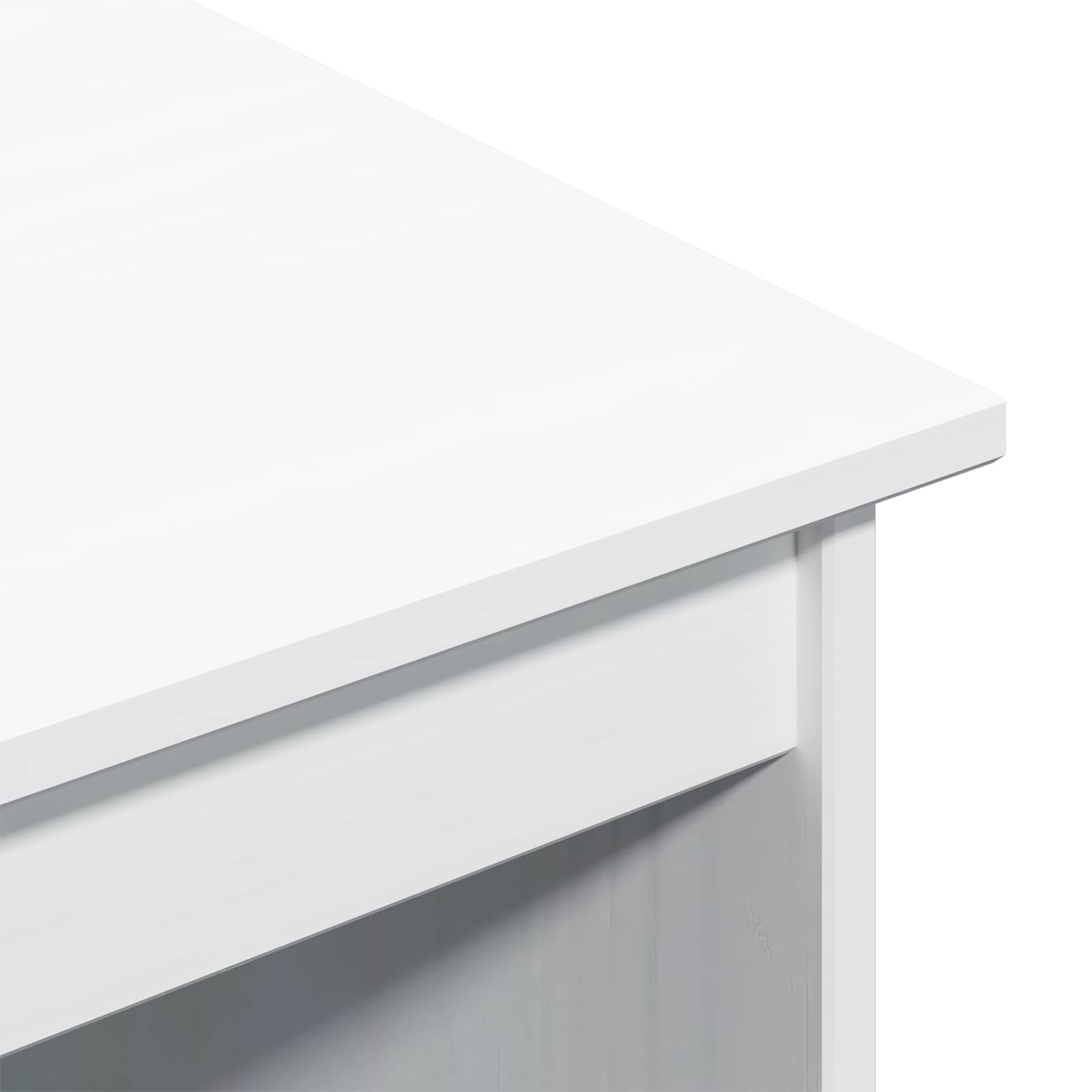 Skrivebord Hvit 112 X 50 X 75 Cm Massiv Furu