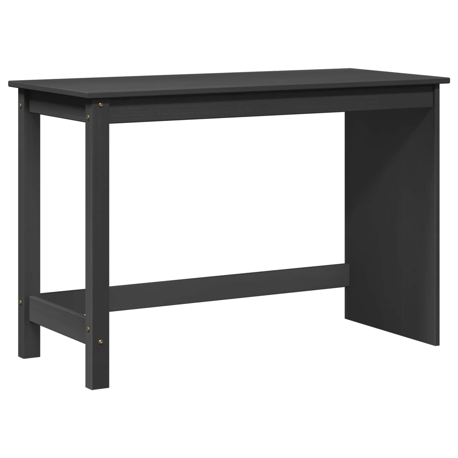 Skrivebord Grå 112 X 50 X 75 Cm Massiv Furu