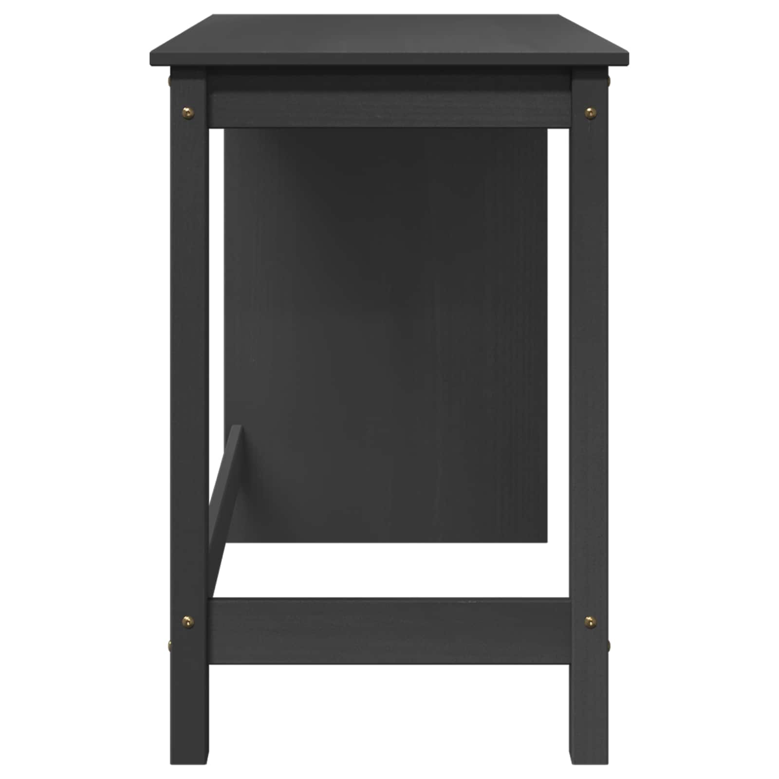 Skrivebord Grå 112 X 50 X 75 Cm Massiv Furu