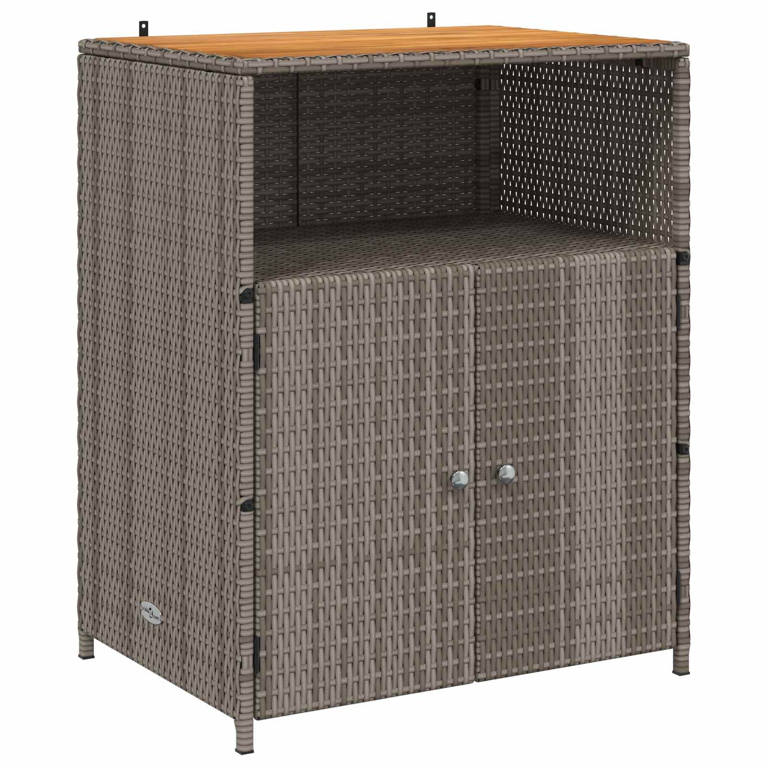 Kabinett Med Hylle Grå 70 X 50 X 87 Cm Polyester Og Roly Ratten