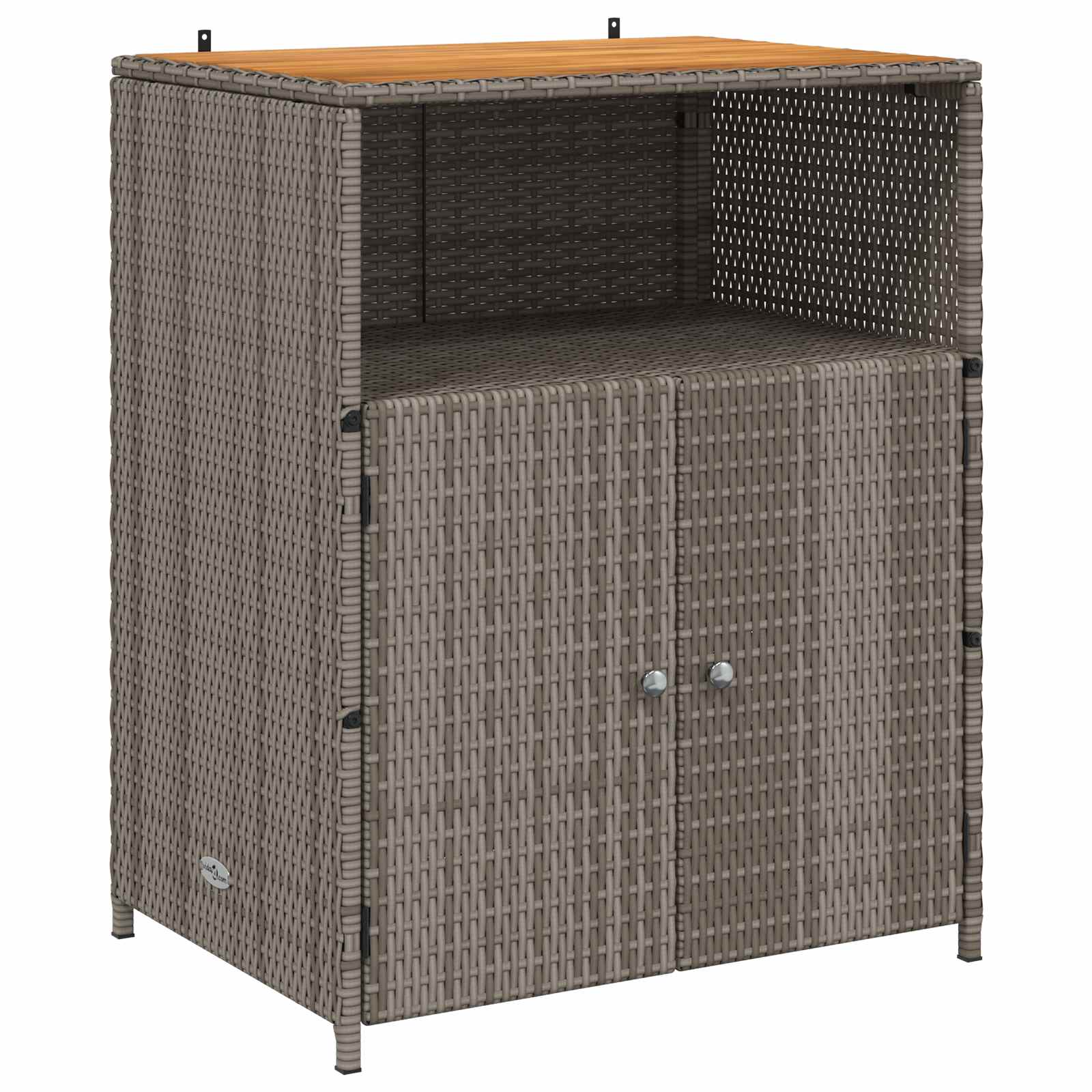 Kabinett Med Hylle Grå 70 X 50 X 87 Cm Polyester Og Roly Ratten