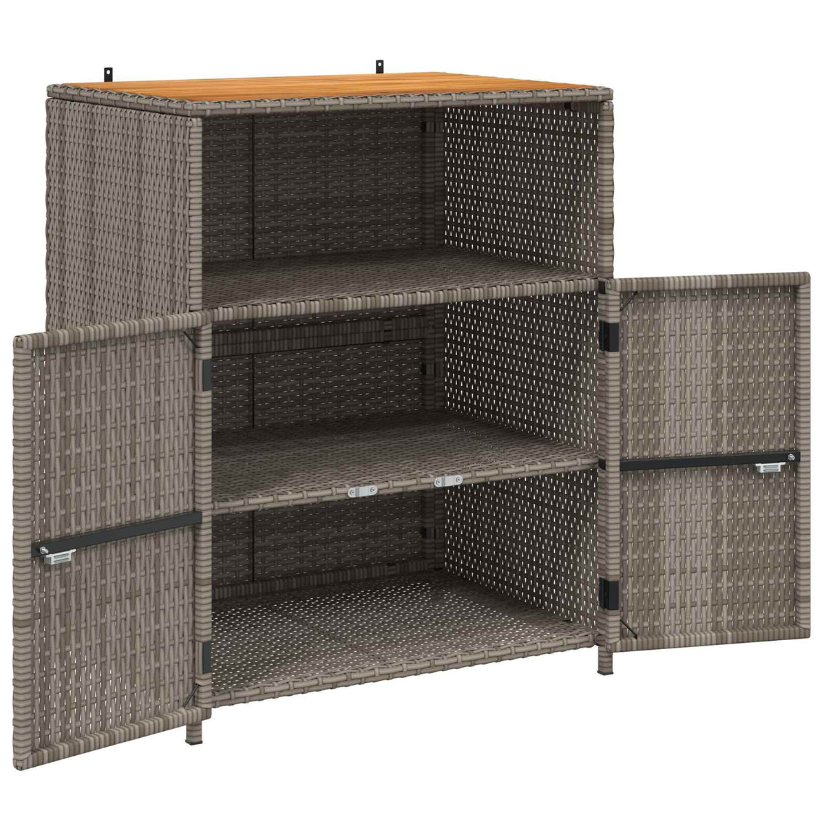 Kabinett Med Hylle Grå 70 X 50 X 87 Cm Polyester Og Roly Ratten
