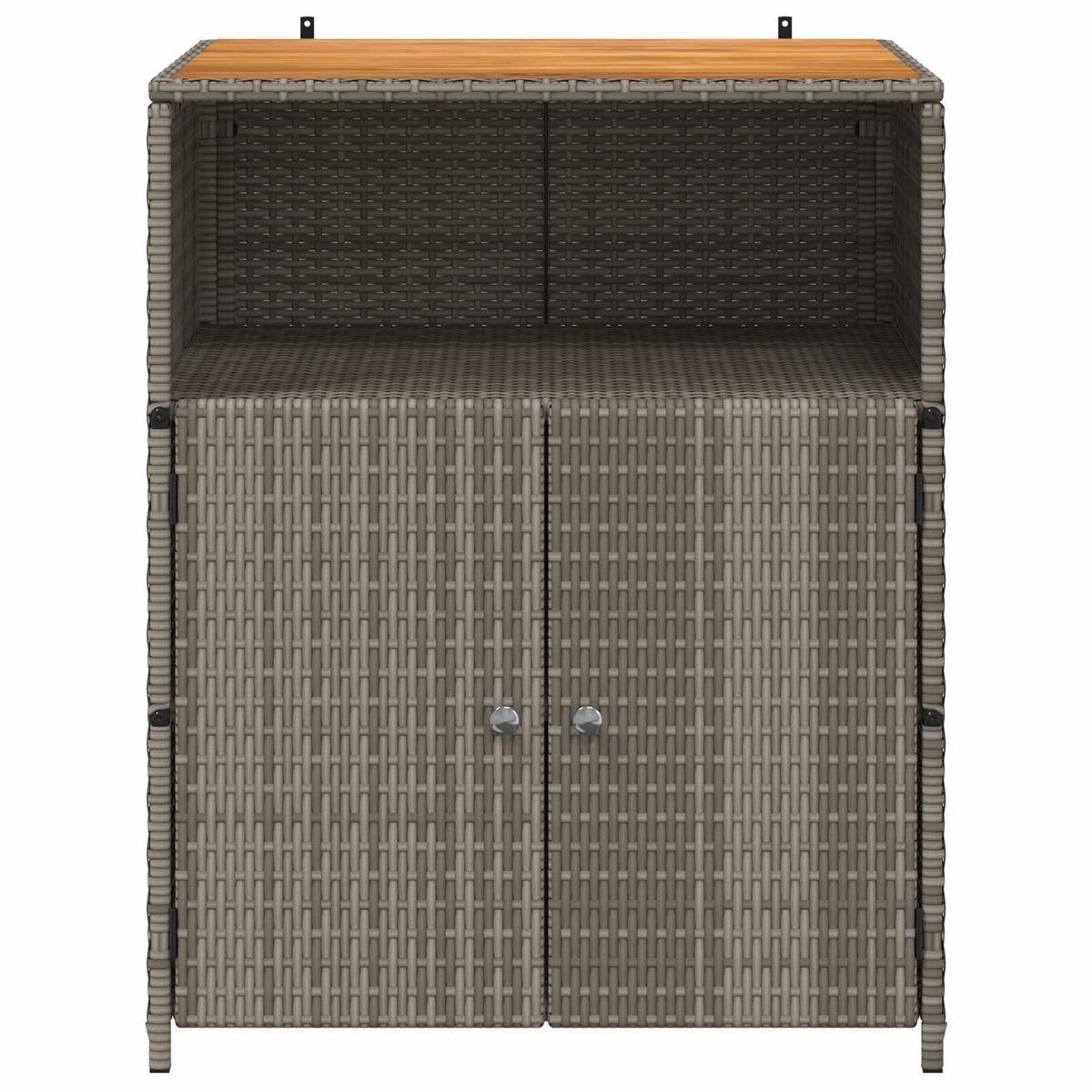 Kabinett Med Hylle Grå 70 X 50 X 87 Cm Polyester Og Roly Ratten