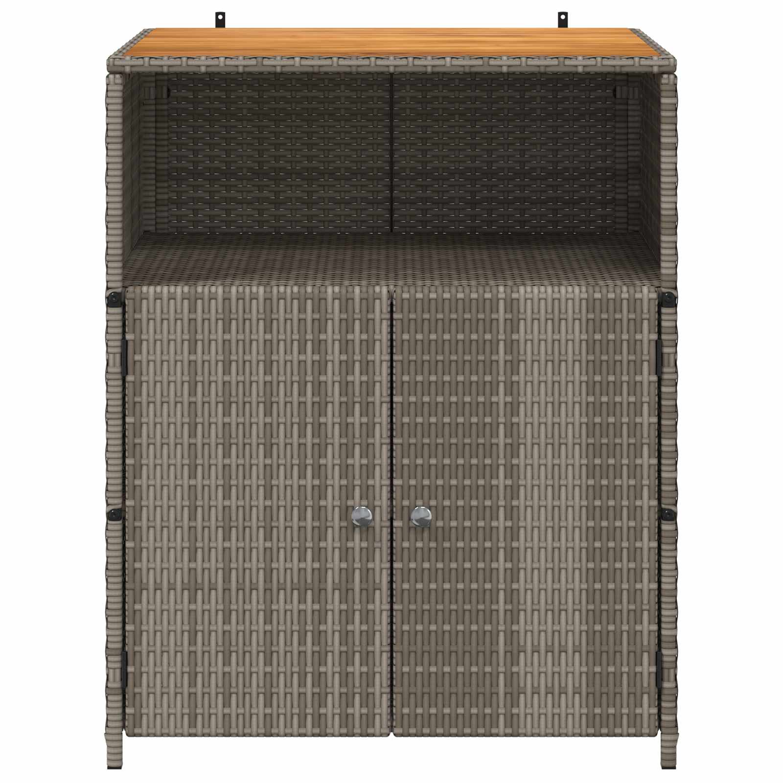 Kabinett Med Hylle Grå 70 X 50 X 87 Cm Polyester Og Roly Ratten