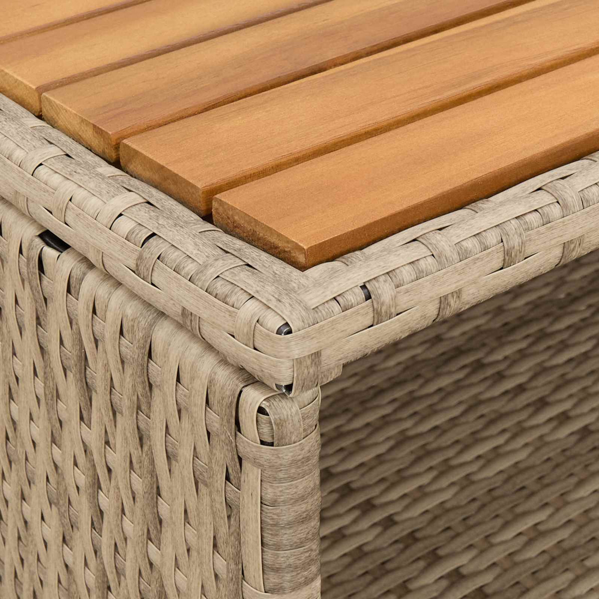 Kabinett Med Dør Beige 70 X 50 X 87 Cm Polyester Og Roly Ratten