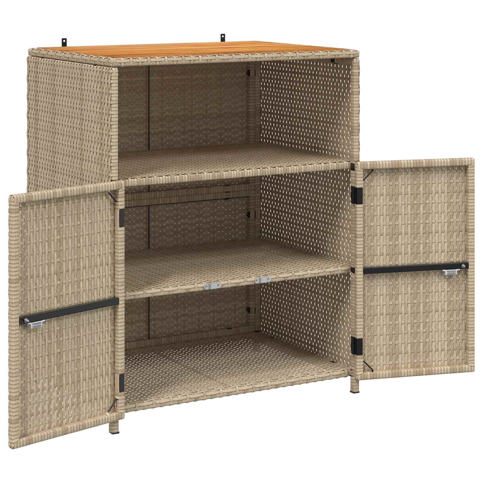 Kabinett Med Dør Beige 70 X 50 X 87 Cm Polyester Og Roly Ratten