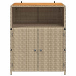 Kabinett Med Dør Beige 70 X 50 X 87 Cm Polyester Og Roly Ratten
