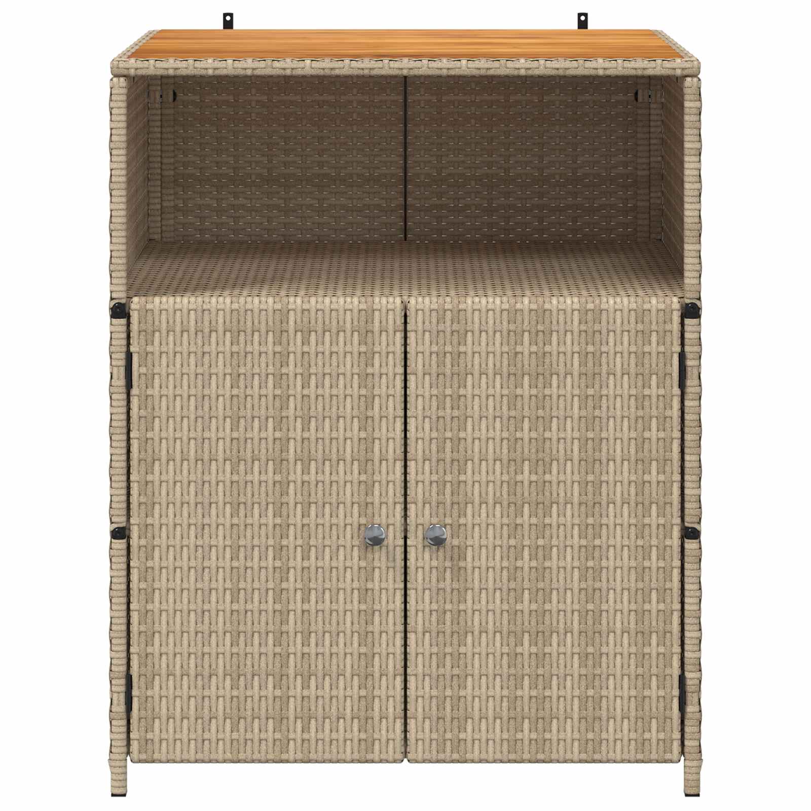 Kabinett Med Dør Beige 70 X 50 X 87 Cm Polyester Og Roly Ratten