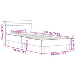 Sengestamme Artisan Eik 75 X 190 Cm Konstruert Tre