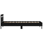 Sengestamme Med Hodegjerde Svart Eik 75 X 190 Cm Konstruert Tre