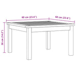 Kaffebord Lett Akasie 60 X 60 X 36 Cm Solid Akasietre