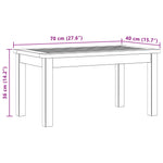 Kaffebord Lett Akasie 70 X 40 X 36 Cm Solid Akasietre