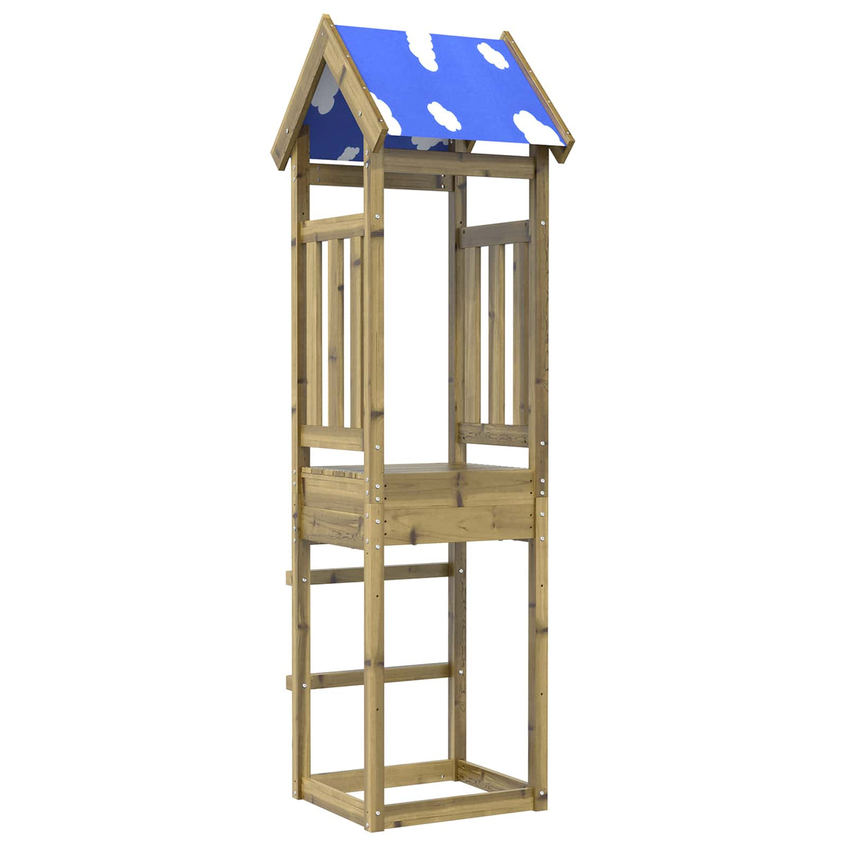 Leketårn Brun 52,5 X 46,5 X 208 Cm Massiv Impregnert Tre