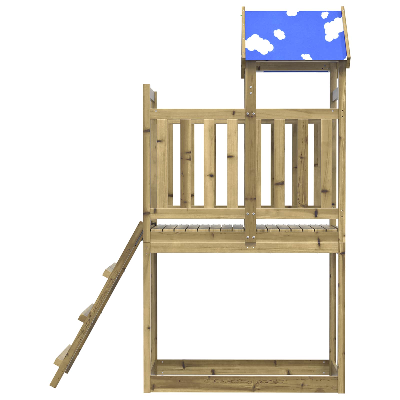 Leketårn Brun 52,5 X 110,5 X 215 Cm Massiv Impregnert Tre