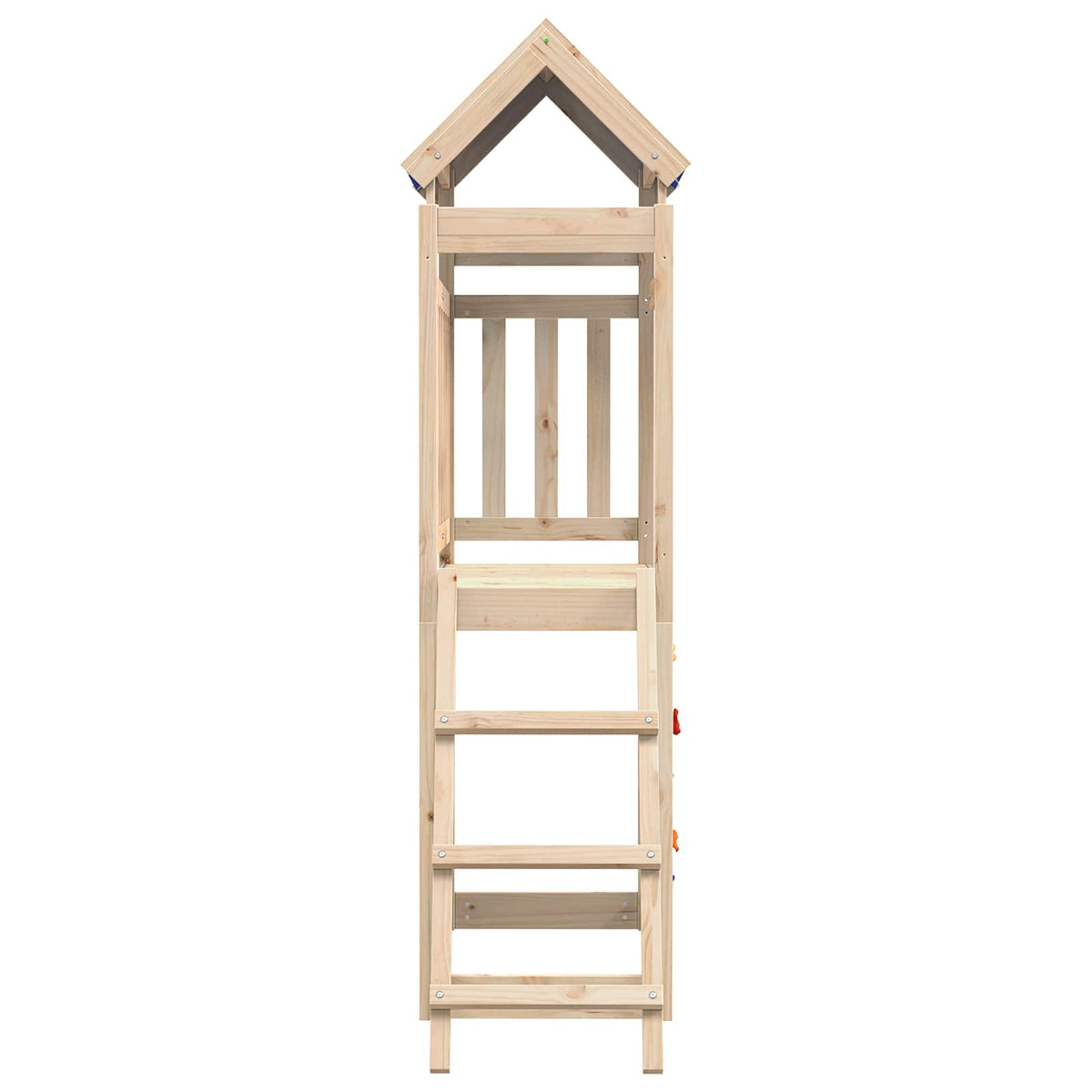 Leketårn Brun 110,5 X 52,5 X 215Cm Massiv Furu