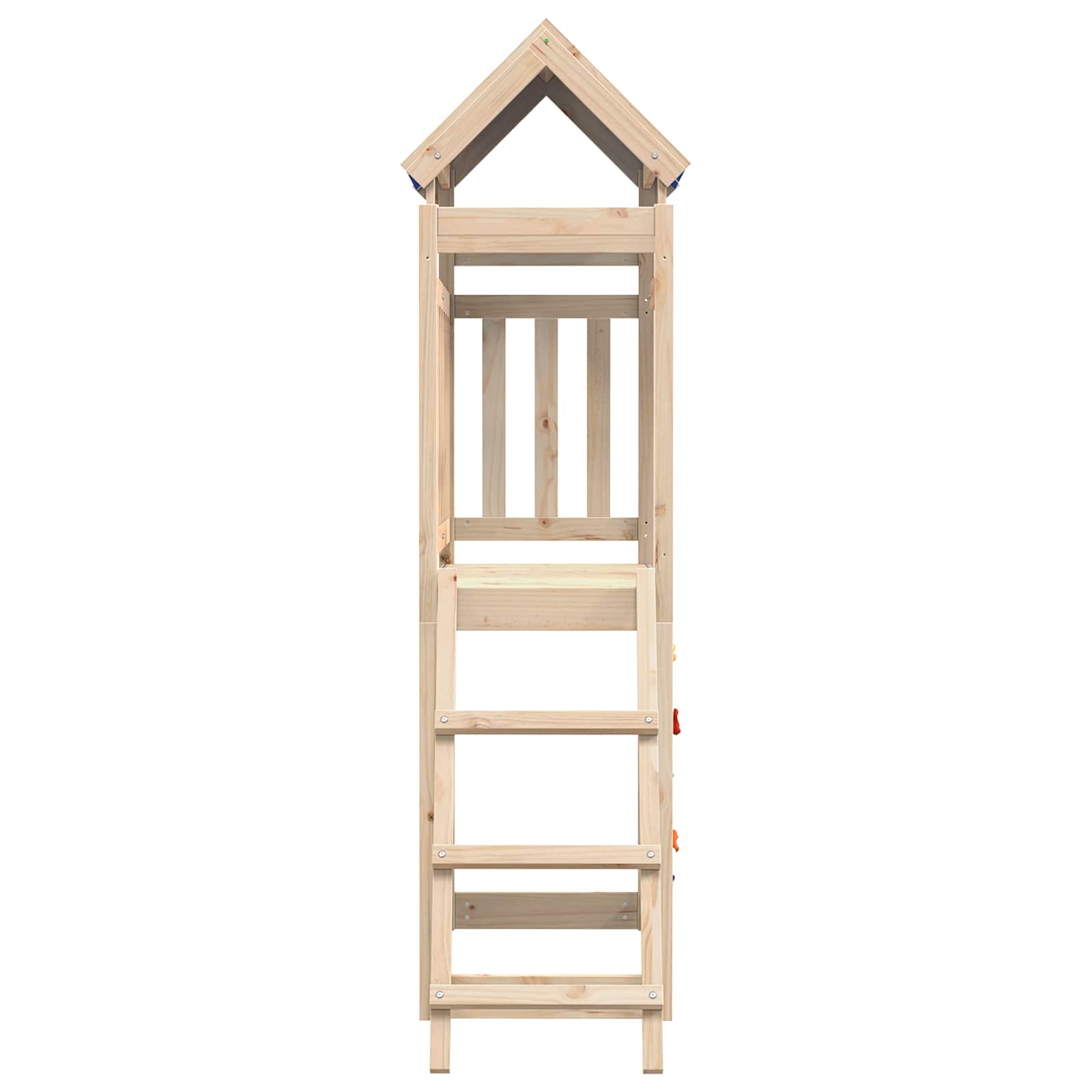 Leketårn Brun 110,5 X 52,5 X 215Cm Massiv Furu