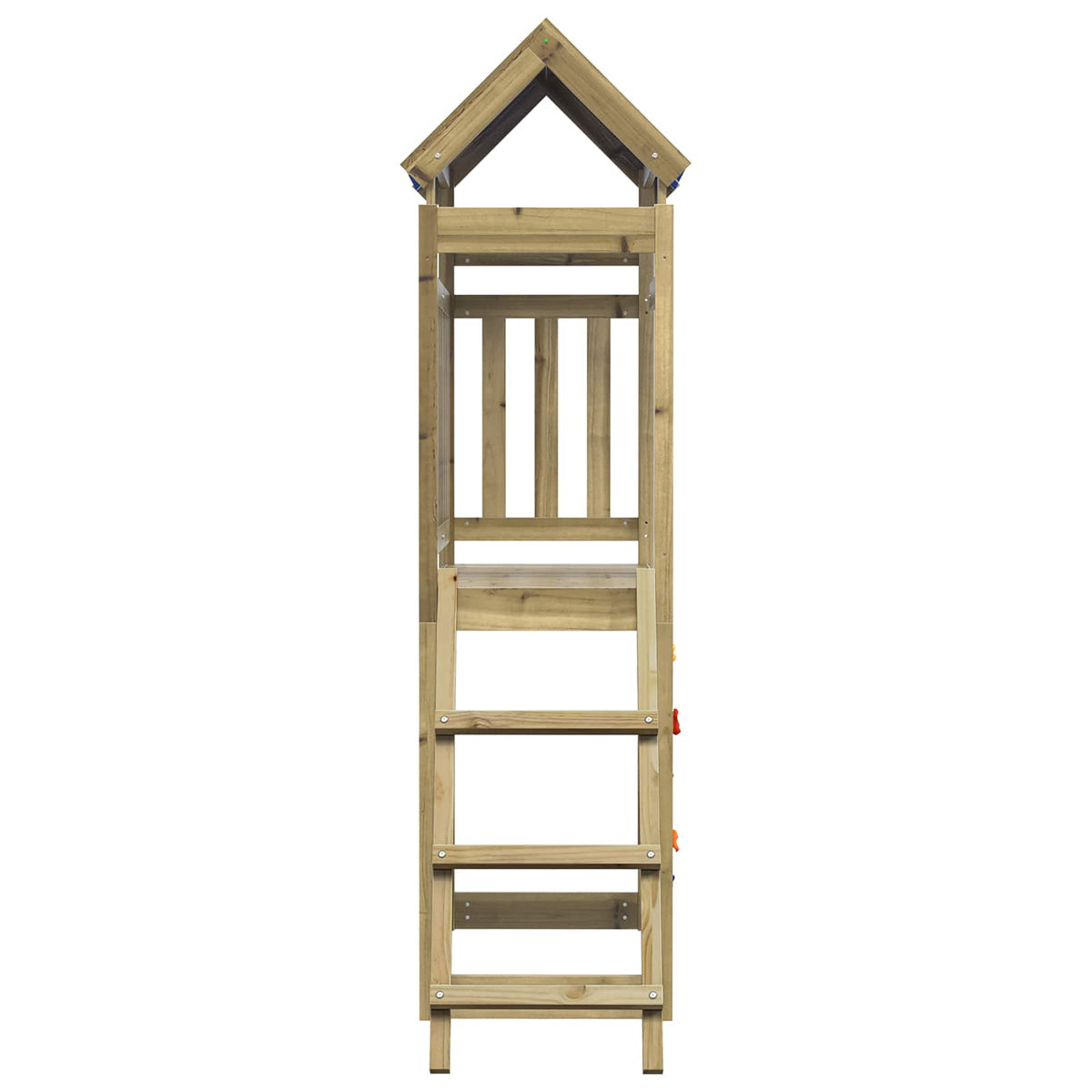 Leketårn Brun 110,5 X 52,5 X 215Cm Massiv Impregnert Tre