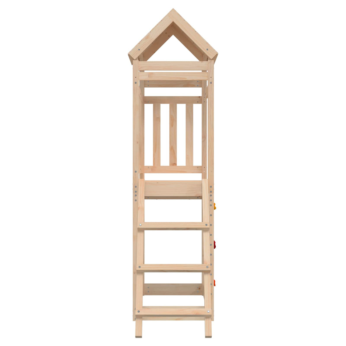 Leketårn Brun 110,5 X 52,5 X 214 Cm Massiv Furu