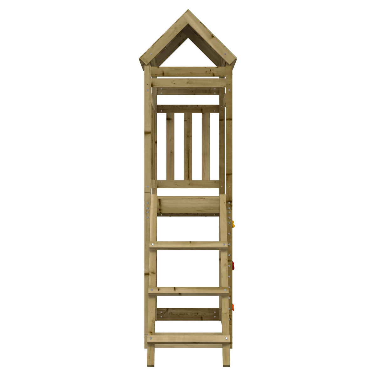 Leketårn Brun 110,5 X 52,5 X 214 Cm Massiv Impregnert Tre