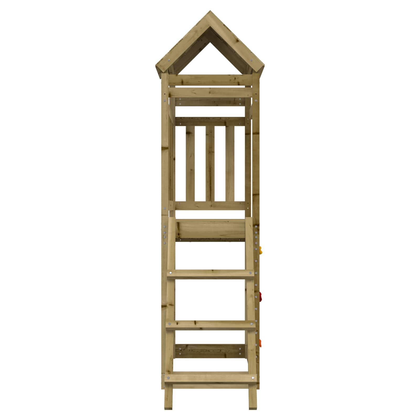 Leketårn Brun 110,5 X 52,5 X 214 Cm Massiv Impregnert Tre