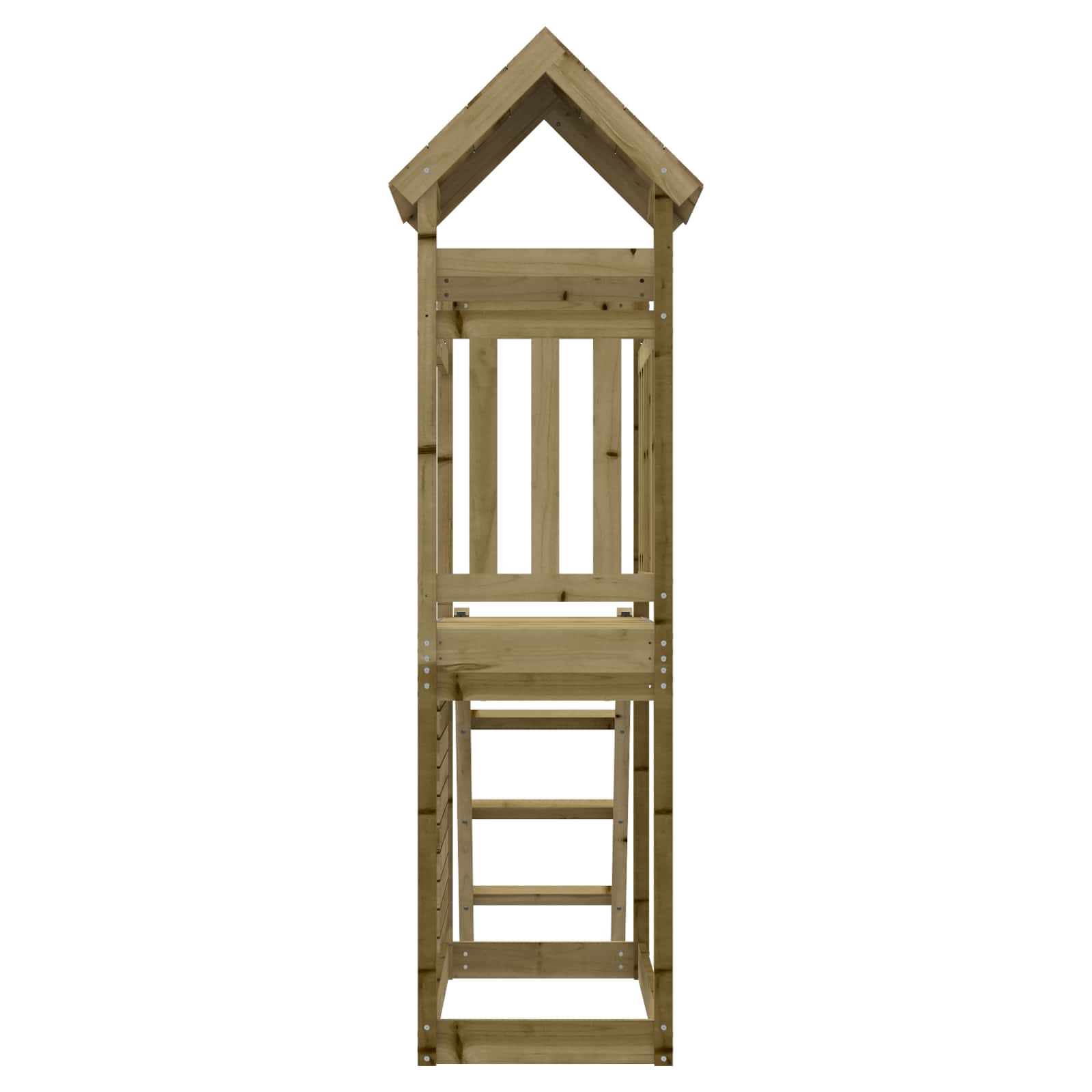 Leketårn Brun 110,5 X 52,5 X 214 Cm Massiv Impregnert Tre
