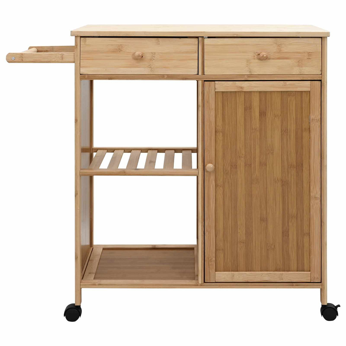 Kjøkkenvogn Med Hjul Naturlig 90,5 X 36 X 86,5 Cm Bambus