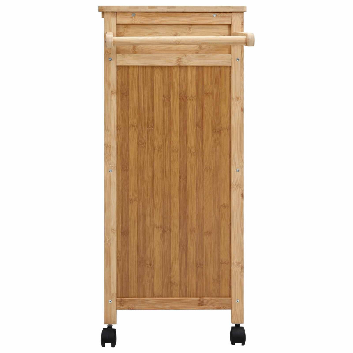 Kjøkkenvogn Med Hjul Naturlig 90,5 X 36 X 86,5 Cm Bambus
