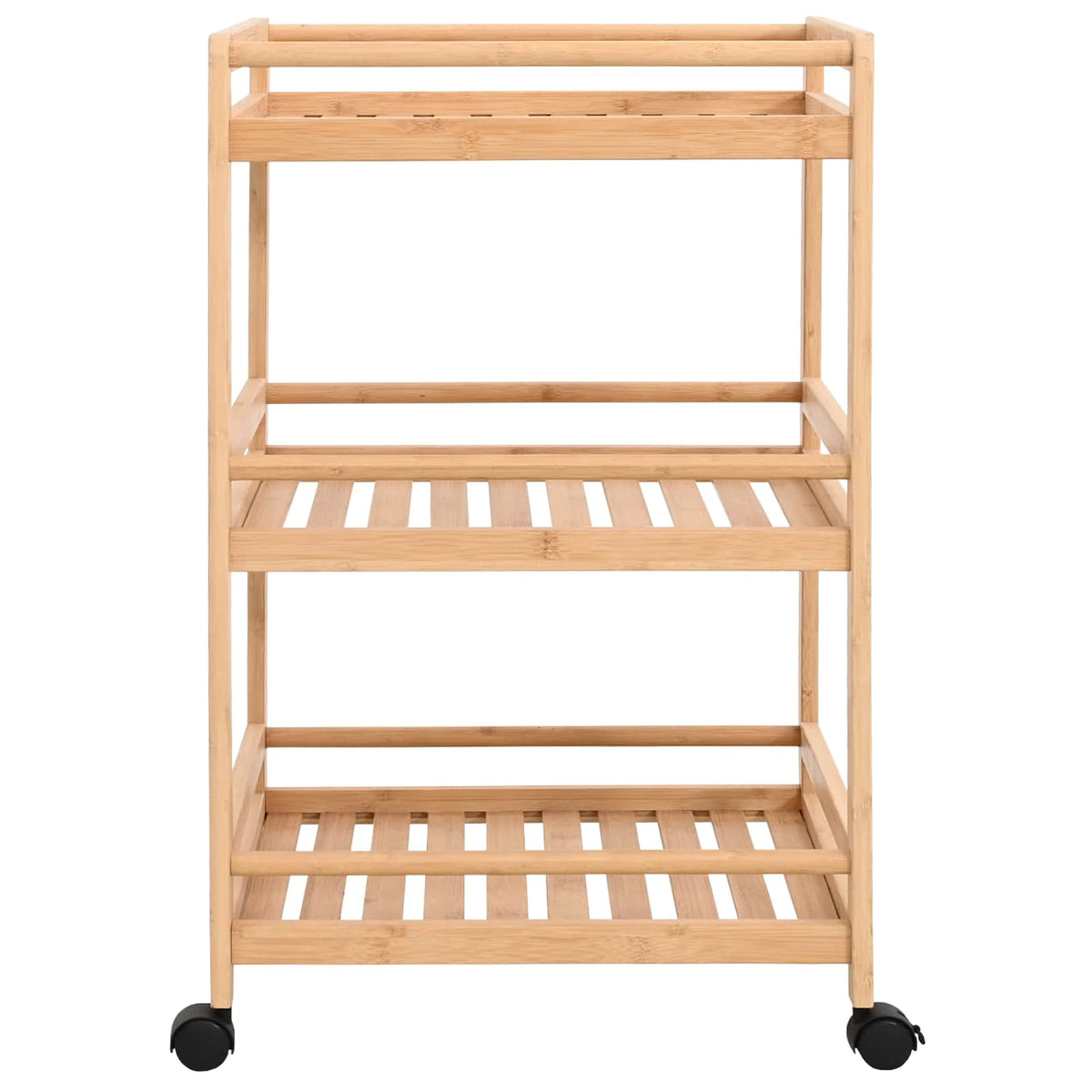 Kjøkkenvogn Med Hjul Naturlig 46 X 38 X 76 Cm Bambus