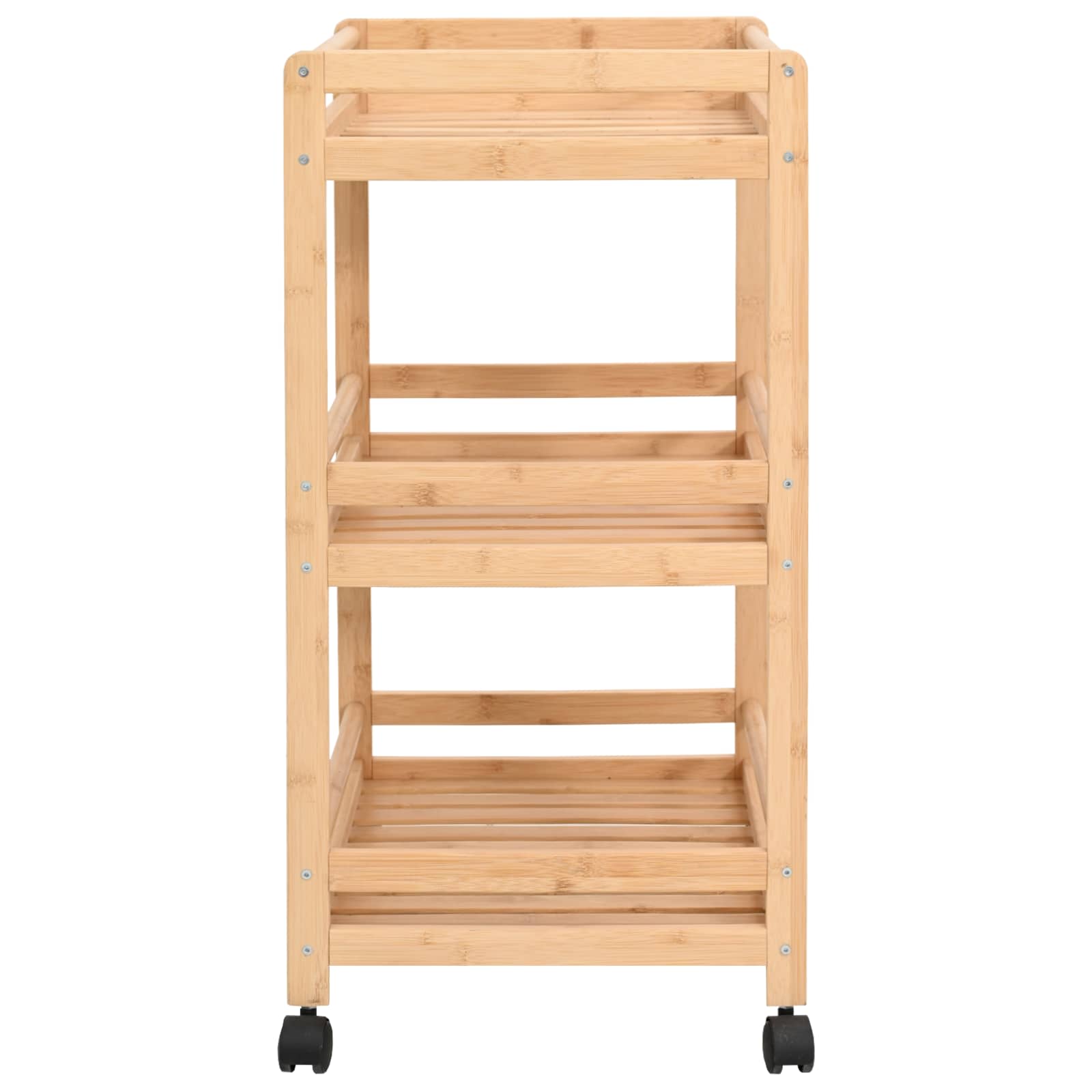 Kjøkkenvogn Med Hjul Naturlig 46 X 38 X 76 Cm Bambus