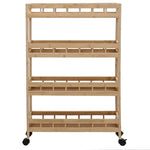 Kjøkkenvogn Med Hjul Naturlig 60 X 18 X 97 Cm Bambus