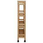 Kjøkkenvogn Med Hjul Naturlig 60 X 18 X 97 Cm Bambus