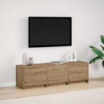 Tv-Skap Med Led-Lamper Kunstnerisk Eik 140 X 34 X 40 Cm