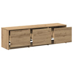 Tv-Skap Med Led-Lamper Kunstnerisk Eik 140 X 34 X 40 Cm