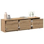 Tv-Skap Med Led-Lamper Kunstnerisk Eik 140 X 34 X 40 Cm