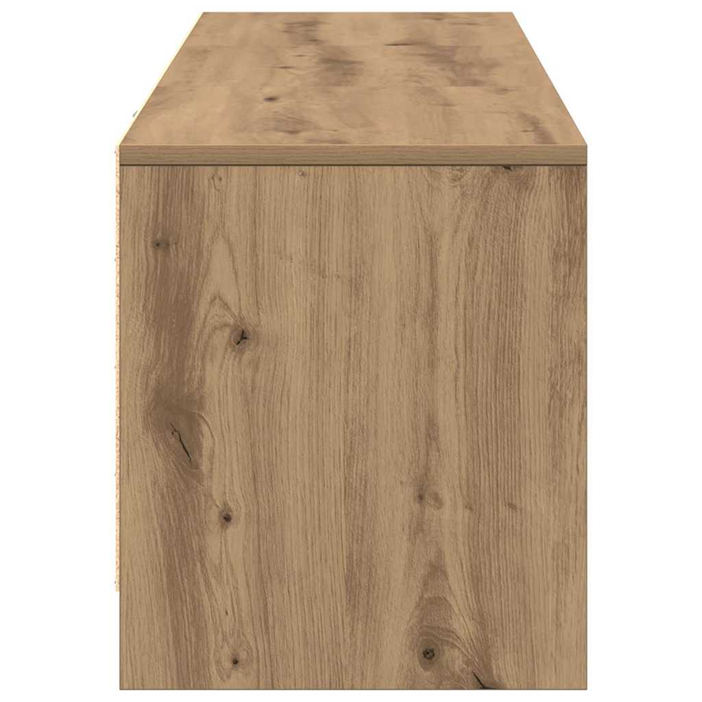 Tv-Skap Med Led-Lamper Kunstnerisk Eik 140 X 34 X 40 Cm