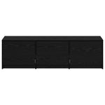 Tv-Skap Med Led-Lamper Med Skuff Svart Eik 140 X 34 X 40 Cm