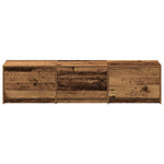 Tv-Skap Med Led-Lamper Med Skuff Gamle Tre 162 X 34 X 40 Cm