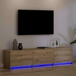 Tv-Skap Med Led-Lamper Kunstnerisk Eik 162 X 34 X 40 Cm