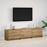 Tv-Skap Med Led-Lamper Kunstnerisk Eik 162 X 34 X 40 Cm