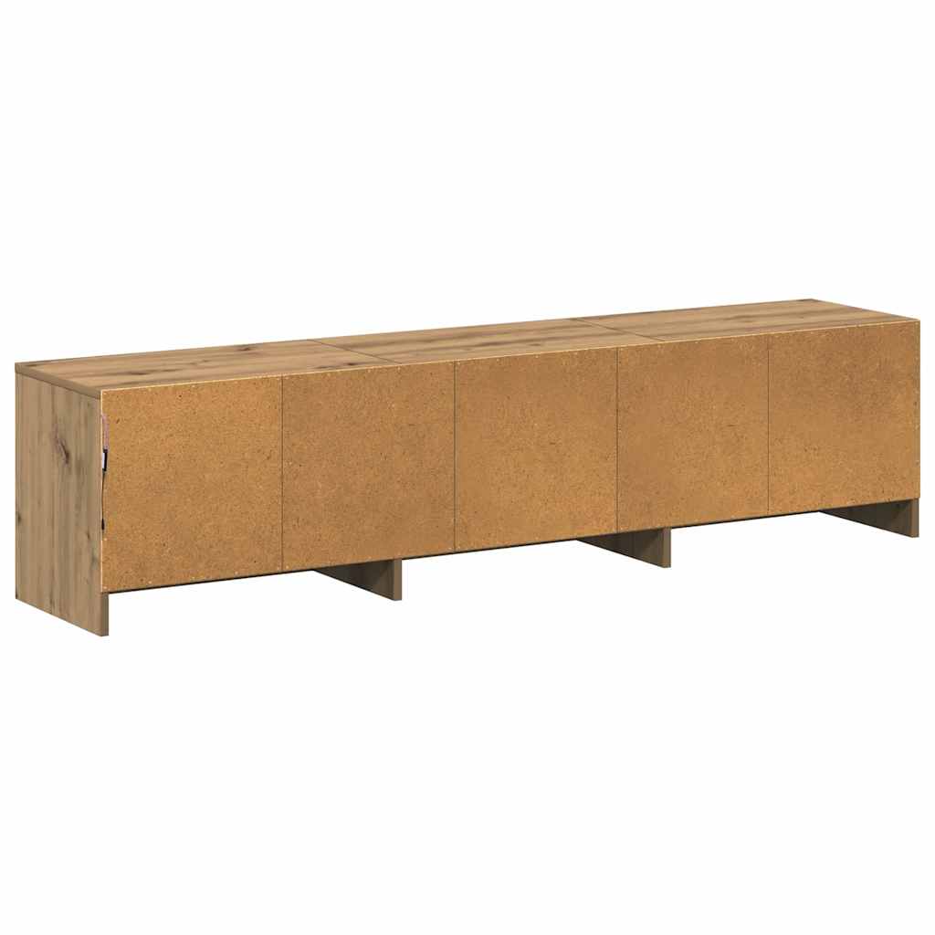 Tv-Skap Med Led-Lamper Kunstnerisk Eik 162 X 34 X 40 Cm