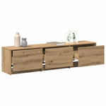 Tv-Skap Med Led-Lamper Kunstnerisk Eik 162 X 34 X 40 Cm